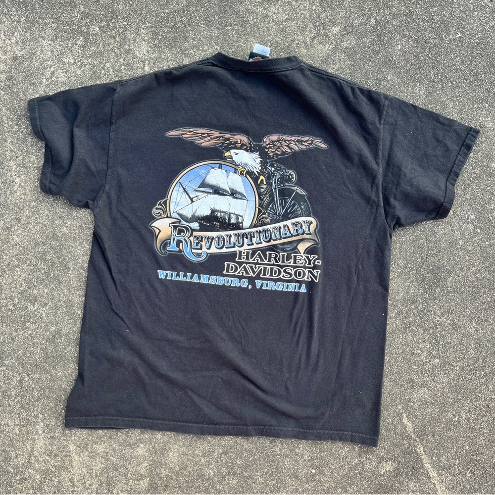 Black Men’s Harley Davidson Motorcycles T-shirt Size XL Used Virginia - Picture 5 of 6
